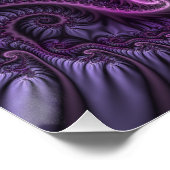 Vivid Abstract Cool Pink Paars Fractal Art Spiral Perfect Poster (Hoek)