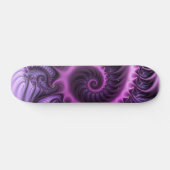 Vivid Abstract Cool Pink Paars Fractal Art Spiral Persoonlijk Skateboard (Horizontaal)