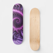 Vivid Abstract Cool Pink Paars Fractal Art Spiral Persoonlijk Skateboard (Voorkant)