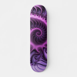 Vivid Abstract Cool Pink Paars Fractal Art Spiral Persoonlijk Skateboard
