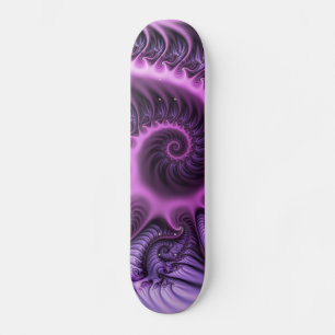 Vivid Abstract Cool Pink Paars Fractal Art Spiral Persoonlijk Skateboard