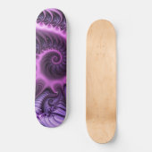 Vivid Abstract Cool Pink Paars Fractal Art Spiral Persoonlijk Skateboard (Voorkant)