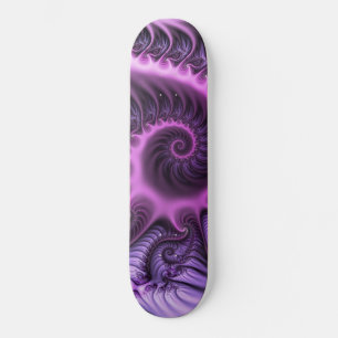 Vivid Abstract Cool Pink Paars Fractal Art Spiral Persoonlijk Skateboard