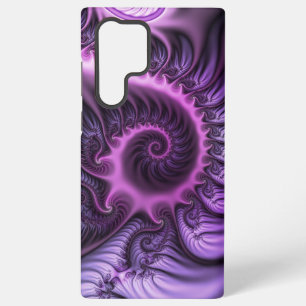 Vivid Abstract Cool Pink Paars Fractal Art Spiral Samsung Galaxy Hoesje