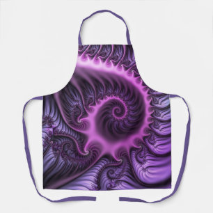 Vivid Abstract Cool Pink Paars Fractal Art Spiral Schort
