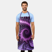 Vivid Abstract Cool Pink Paars Fractal Art Spiral Schort (Gedragen)