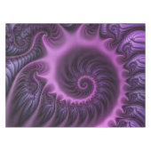 Vivid Abstract Cool Pink Paars Fractal Art Spiral Tafelkleed (Voorkant (Horizontaal))