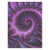 Vivid Abstract Cool Pink Paars Fractal Art Spiral Tafelkleed (Voorkant)