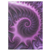 Vivid Abstract Cool Pink Paars Fractal Art Spiral Tafelkleed (Voorkant)