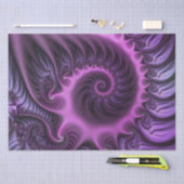 Vivid Abstract Cool Pink Paars Fractal Art Spiral Tissuepapier (Craft)