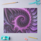 Vivid Abstract Cool Pink Paars Fractal Art Spiral Tissuepapier (Craft)