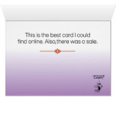 Vivid Abstract Flame Red en Paarse Birthday Kaart (Binenzijde Horizontaal (Onderkant))