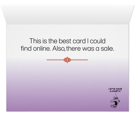 Vivid Abstract Flame Red en Paarse Birthday Kaart (Binenzijde Horizontaal (Onderkant))