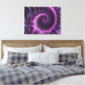 Vivid Abstract Koel Roze Paars Fractal Triptych Canvas Afdruk (Insitu (Slaapkamer))