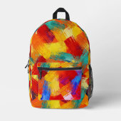 Vivid Abstract Paint Splash Backpack – Colorful Bedrukte Rugzak (Voorkant)