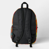Vivid Abstract Paint Splash Backpack – Colorful Bedrukte Rugzak (Achterkant)