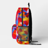 Vivid Abstract Paint Splash Backpack – Colorful  Bedrukte Rugzak (Rechts)