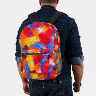 Vivid Abstract Paint Splash Backpack – Colorful  Bedrukte Rugzak