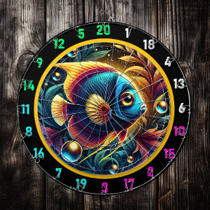 Vivid Aquarium Betta Dartboard Decor Dartbord