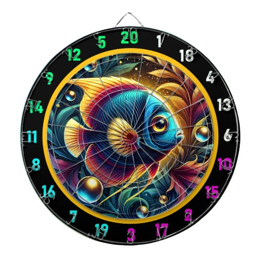Vivid Aquarium Betta Dartboard Decor Dartbord (Voorkant)