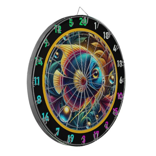 Vivid Aquarium Betta Dartboard Decor Dartbord (Voorkant Links)