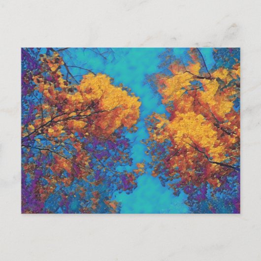 Vivid Autumn Trees Briefkaart (Voorkant)