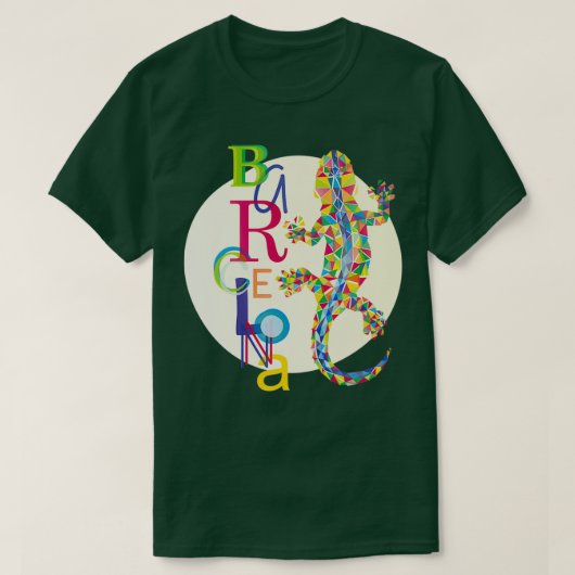 Vivid Barcelona City Lizard T-shirt (Design voorkant)