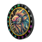 Vivid Betta Fish Dartboard Charm Dartbord (Voorkant Rechts)