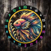 Vivid Betta Fish Dartboard Charm Dartbord