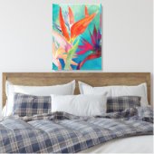 Vivid Birds of Paradise Canvas Afdruk (Insitu (Slaapkamer))