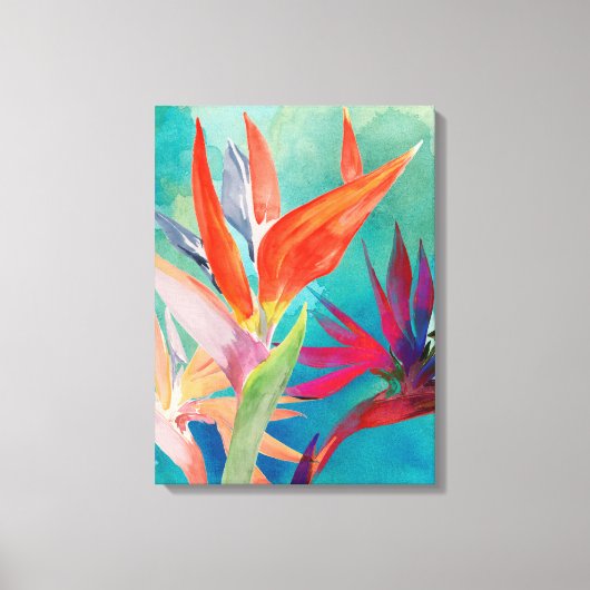 Vivid Birds of Paradise Canvas Afdruk (Voorkant)