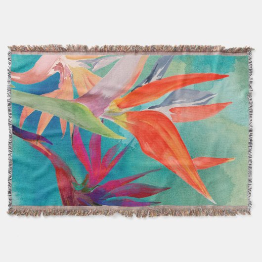 Vivid Birds of Paradise Deken (Voorkant)