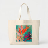 Vivid Birds of Paradise Grote Tote Bag (Voorkant)