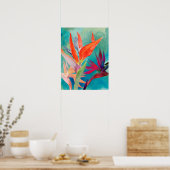 Vivid Birds of Paradise Poster (Keuken)
