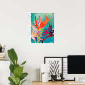 Vivid Birds of Paradise Poster (Thuiskantoor)