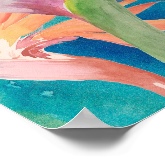 Vivid Birds of Paradise Poster (Hoek)