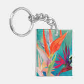 Vivid Birds of Paradise Sleutelhanger (Voorkant Links)