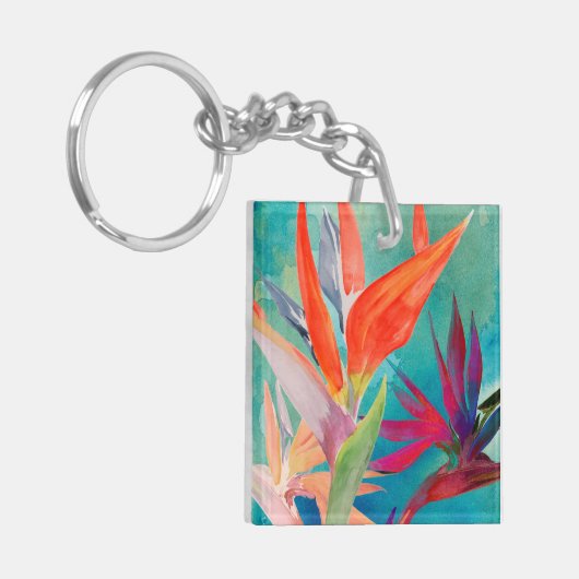 Vivid Birds of Paradise Sleutelhanger (Voorkant Links)