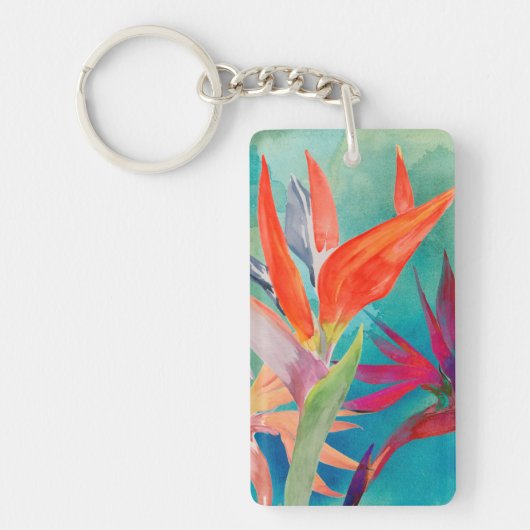 Vivid Birds of Paradise Sleutelhanger (Voorkant)