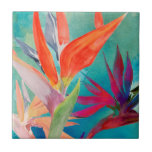 Vivid Birds of Paradise Tegeltje<br><div class="desc">"Vivid Birds of Paradise" van Jennifer Paxton Parker. Vogels van paradijzen in heldere,  levendige kleuren.</div>
