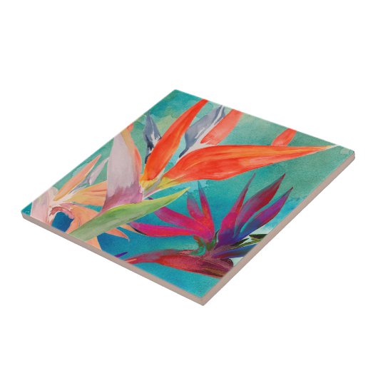 Vivid Birds of Paradise Tegeltje (Zijkant)
