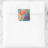 Vivid Birds of Paradise Vierkante Sticker (Tas)