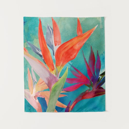 Vivid Birds of Paradise Wandkleed (Voorkant)