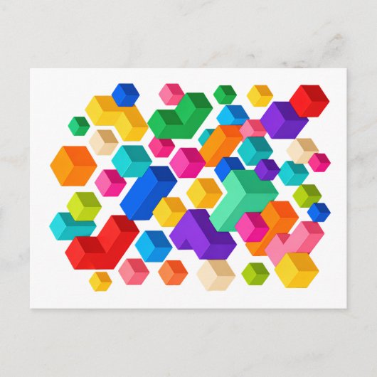 Vivid Blockscape Briefkaart (Voorkant)