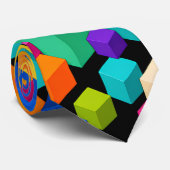 Vivid Blockscape Stropdas (Opgerold)