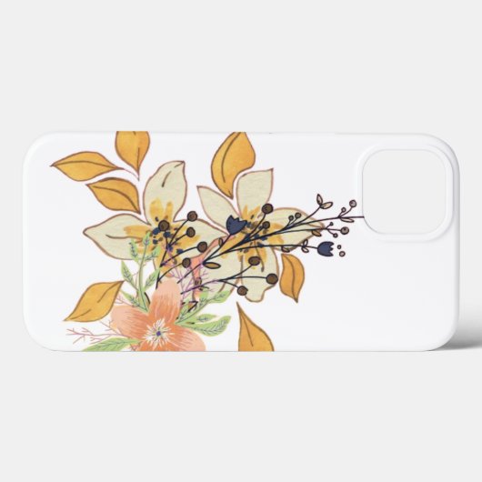 Vivid Bloom op Black iPhone Hoesje (Achterkant (horizontaal))