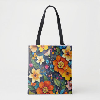 Vivid Bloom Tote Bag
