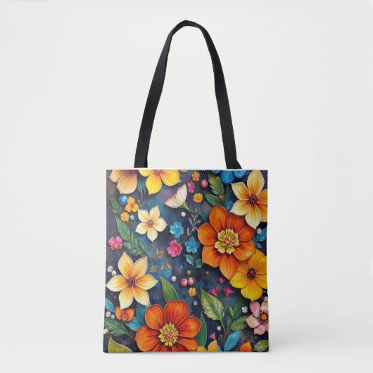 Vivid Bloom Tote Bag (Voorkant)