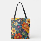 Vivid Bloom Tote Bag (Achterkant)
