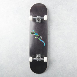 Vivid Blue en Green Fractal Lizard Sticker